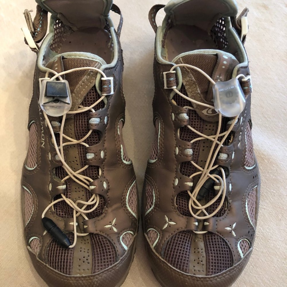 Salomon Techamphibian Water Shoes Brown/Light Blue